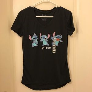 Disney Lilo & Stitch V-Neck Graphic Tshirt